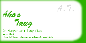 akos taug business card